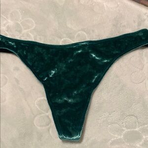 Velvet Green Thong